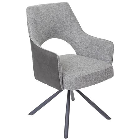 Bürosessel ANNIE, drehbar, komfortable Polsterung, Stoff, Grau