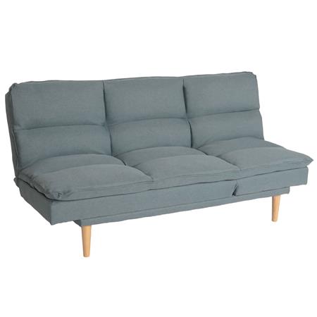 Schlafsofa MENDIX, 3-Sitzer, bequem gepolstert, verstellbare Rückenlehne, Stoffbezug, Farbe Blaugrau