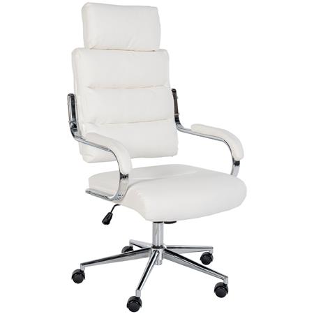 Chefsessel SALEM, elegantes modernes Design, robust und bequem, Kunstleder, Farbe Weiß