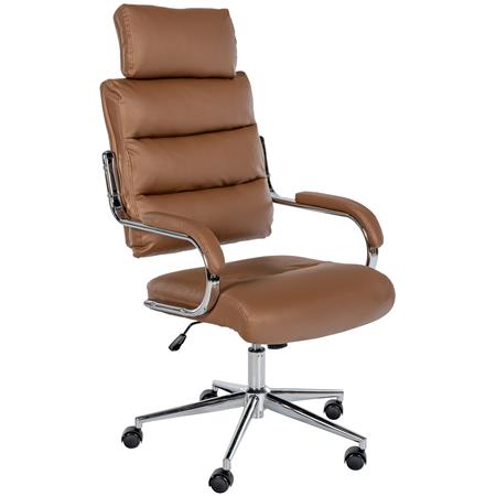 Chefsessel SALEM, elegantes modernes Design, robust und bequem, Kunstleder, Farbe Hellbraun