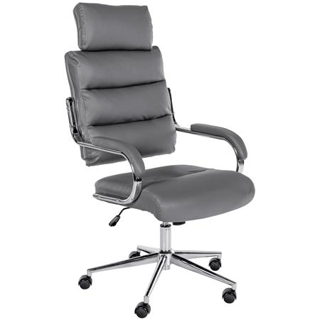 Chefsessel SALEM, elegantes modernes Design, robust und bequem, Kunstleder, Farbe Grau