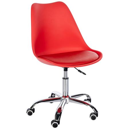 Arbeitshocker BAVIERA , weich gepolstert, Kunstleder, Rot