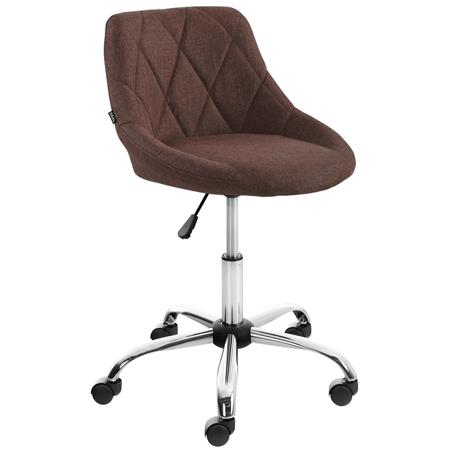 Arbeitshocker DOVER, Stoffpolsterung mit Ziernähten, Farbe Braun
