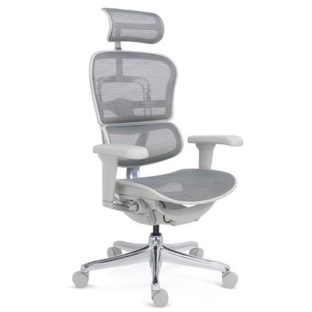 Ergonomischer Stuhl ERGOULTRA GREY, 100% verstellbar, höchste Funktionalität, ausgezeichnete Qualität, Netzstoff, Farbe Grau
