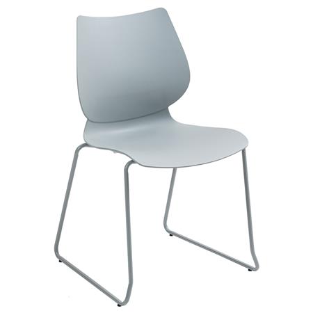 Besucherstuhl MARION, modern und bequem, stapelbar, Kunststoff mit Metallgestell, Farbe Grau