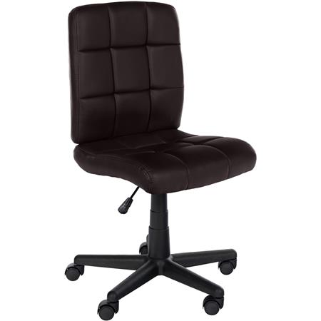 Bürostuhl BENDER, praktisch und modern, gepolstert ohne Armlehnen, Kunstleder, Farbe Braun