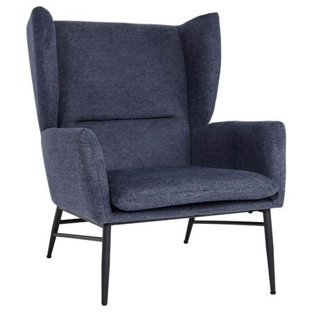 Besuchersessel CROFT, extrabreite Sitzfläche, abnehmbares Sitzkissen, Stoffbezug, Farbe Blau