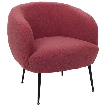 Besuchersessel HARMONY, elegantes Design, besonders dicht gepolstert, Stoffbezug, Pink
