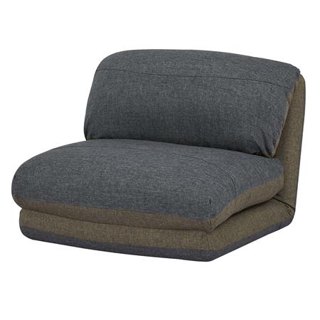 Schlafsessel NANTES, bequem gepolstert, praktisch und komfortabel, Stoffbezug, Farbe Khaki/ Dunkelgrau