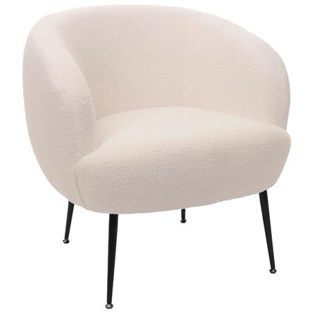 Besuchersessel HARMONY, elegantes Design, besonders dicht gepolstert, Stoffbezug, Weiß